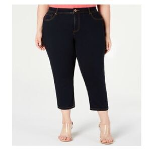 INC Womens Plus 24WP Tikglo Wash Tummy Control Cropped Skinny Jeans NWT D38